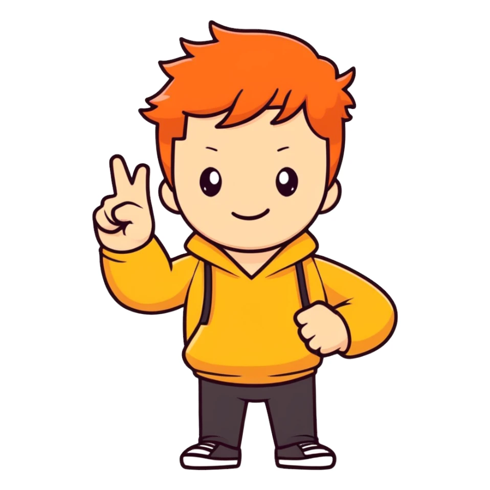 Ginger flipping someone off sticker