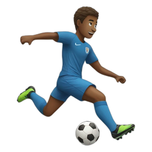 Soccer player kicking a ball sticker