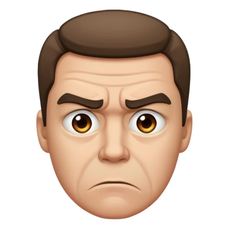 A frown (as if saying something) sticker