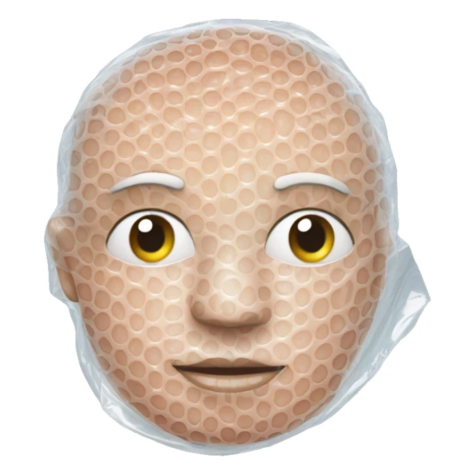 Detailed Human Body wrapped in bubble wrap sticker