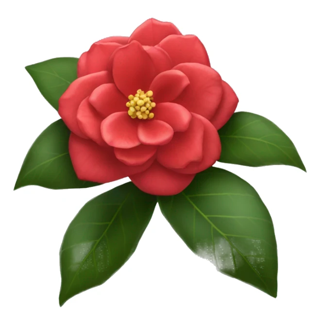 Red Yuletide Camellia sticker