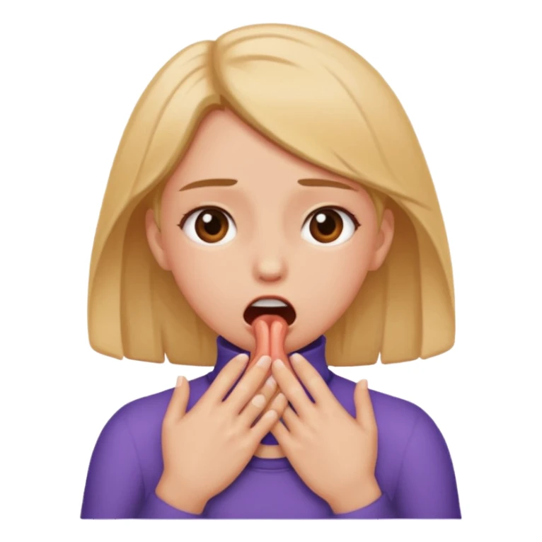 A girl chocking herself out sticker