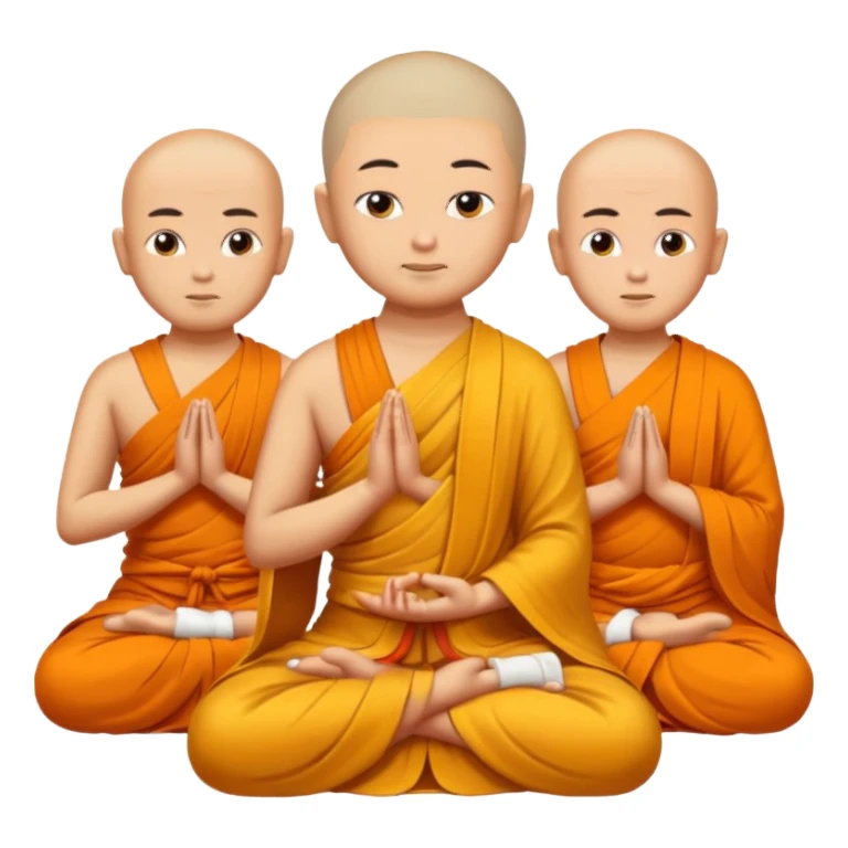 Buddha monks in mediatation sticker