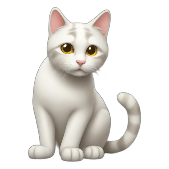 Cat waiting in a queue sticker