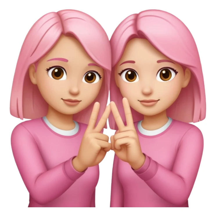 Two girls making a pinky promise  sticker