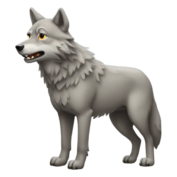 Wolf body sticker