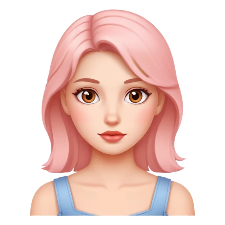 Girl with blush sticker