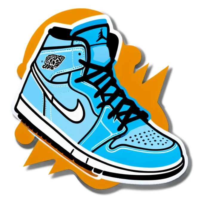 Light Blue Jordan Shoes  sticker