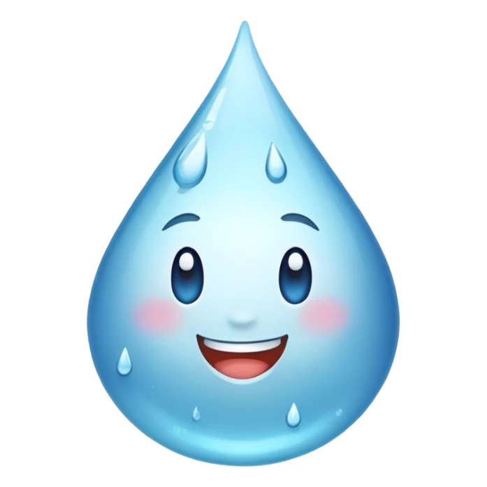 laughing water drop sticker