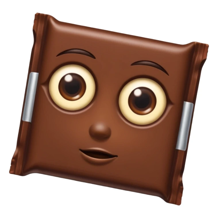 chocolate with eyes sticker
