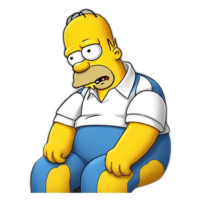 homer simpson sad sticker