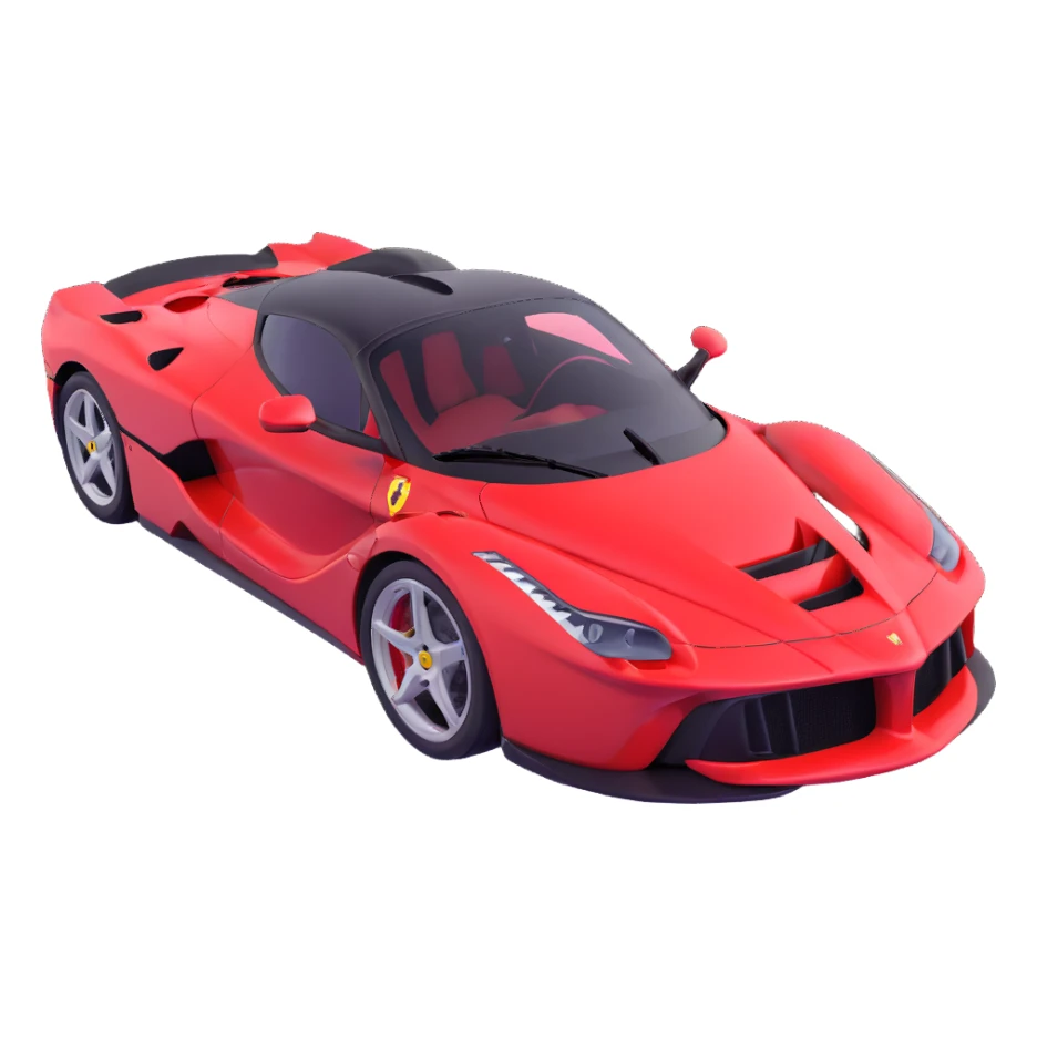 red LaFerrari sports car sticker