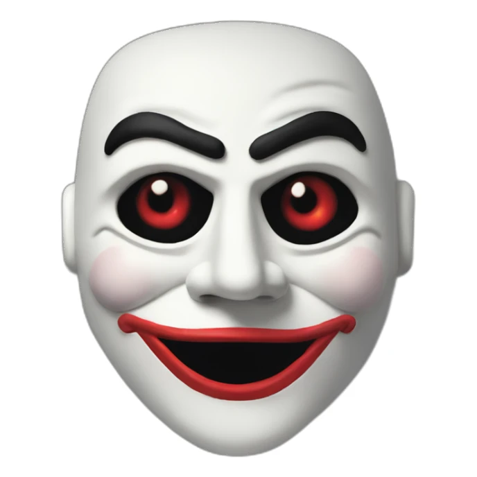 Billy the puppet mask from saw sticker