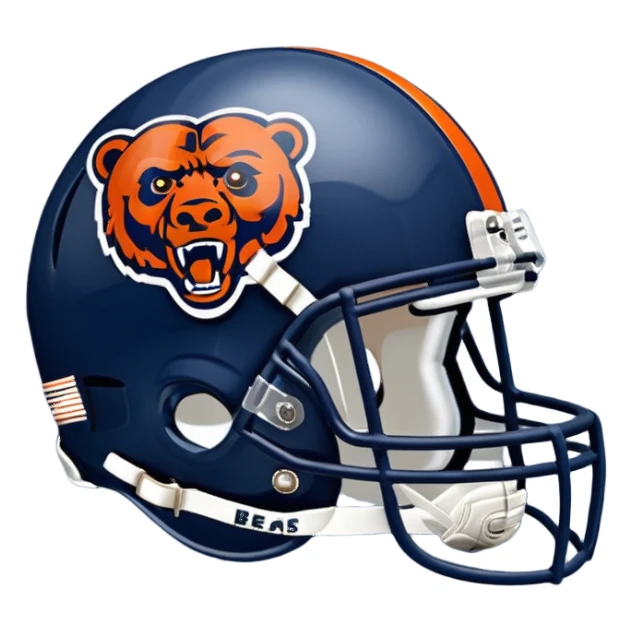 Chicago Bears helmet and logo sticker