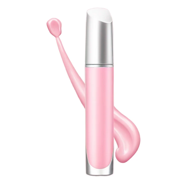 Light pink lip gloss tube sticker