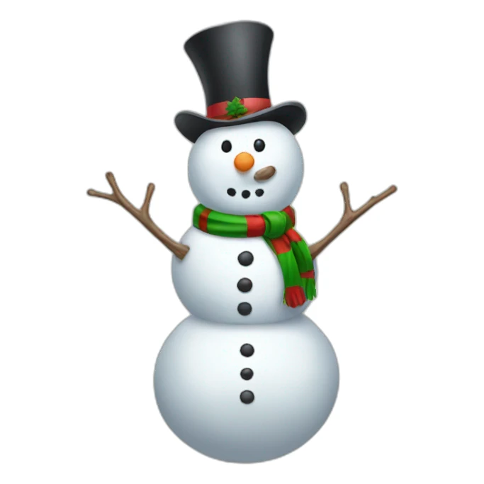 full body christmas snowman sticker