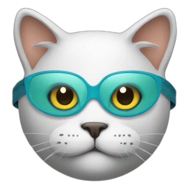 Cat with face mask sticker