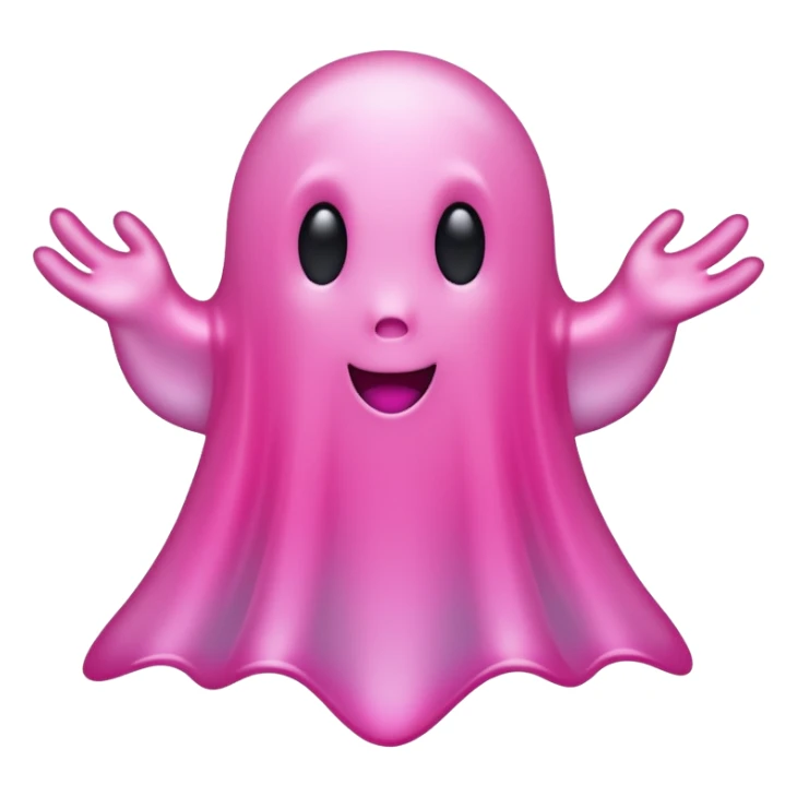 solid pink ghost  sticker