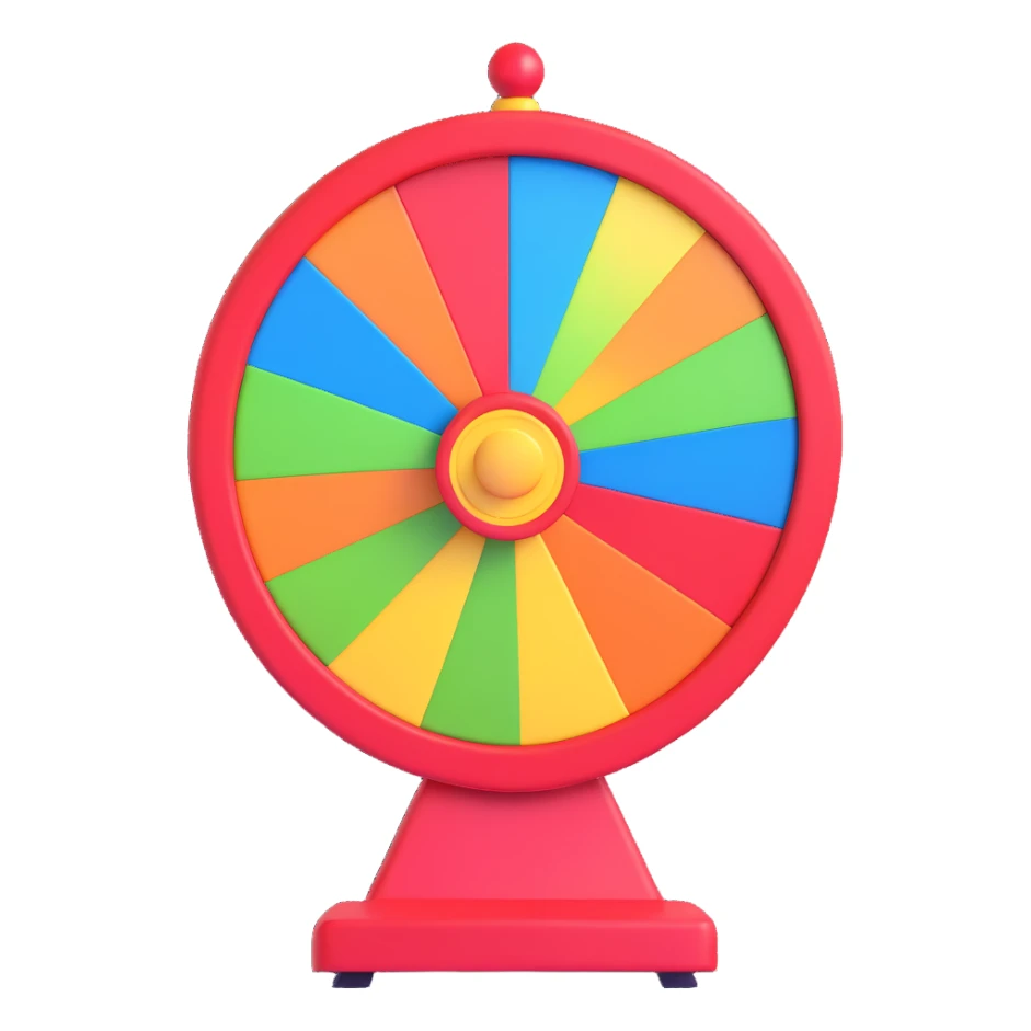 Green and White Spinning Game Wheel sticker