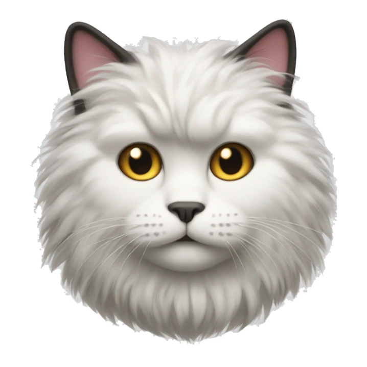 A fluffy cat sticker