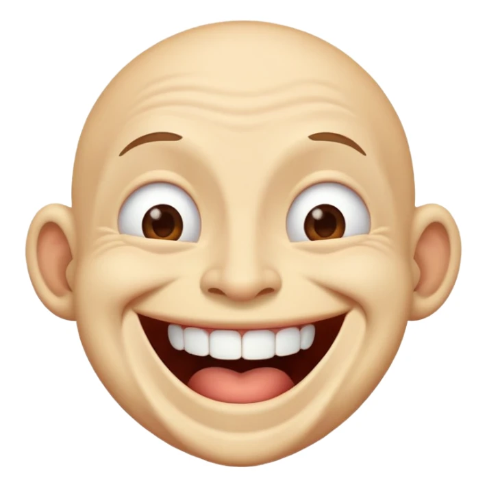 Laugh with ugly face sticker