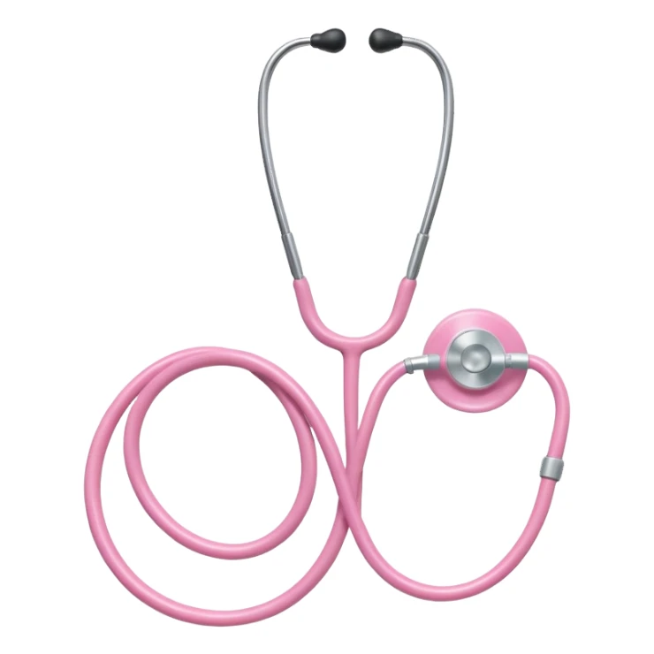 stethoscope, light pink, variation 2 sticker