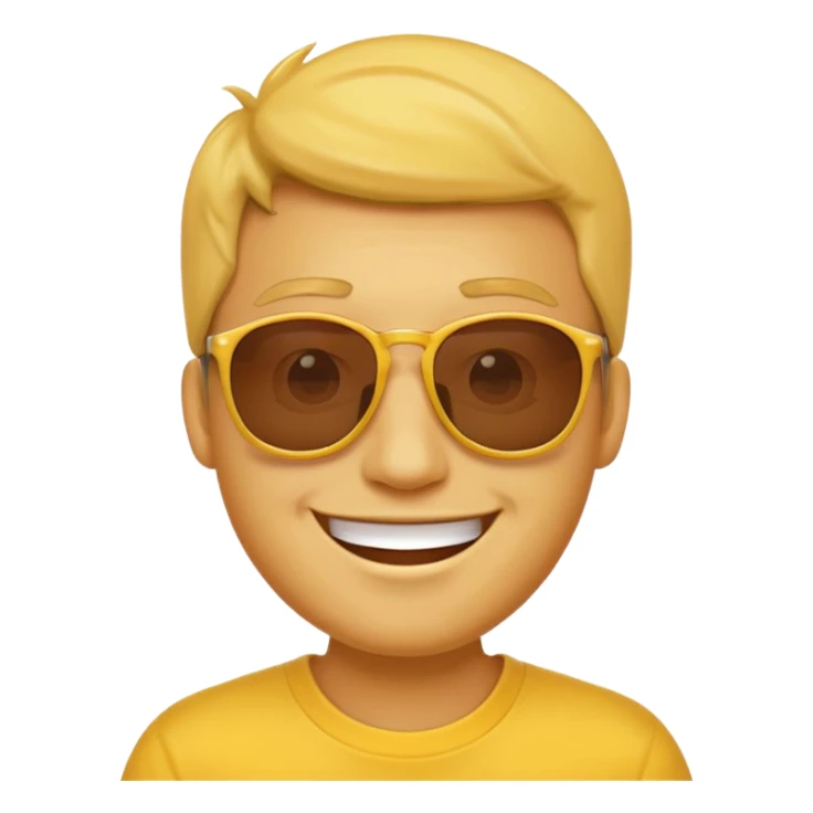 Yellow guy with sunglasses sticker