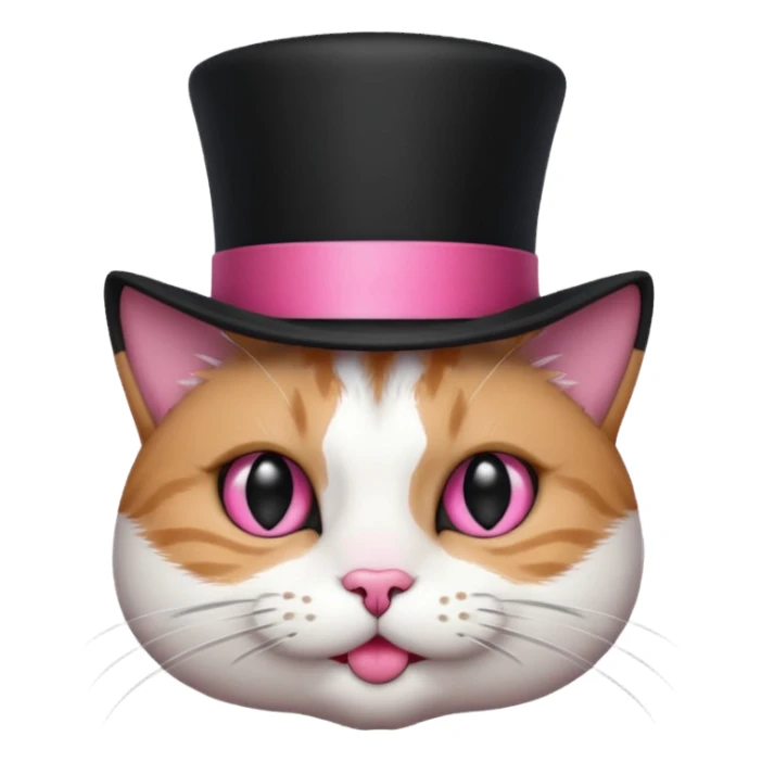 cat wearing a tophat sticker