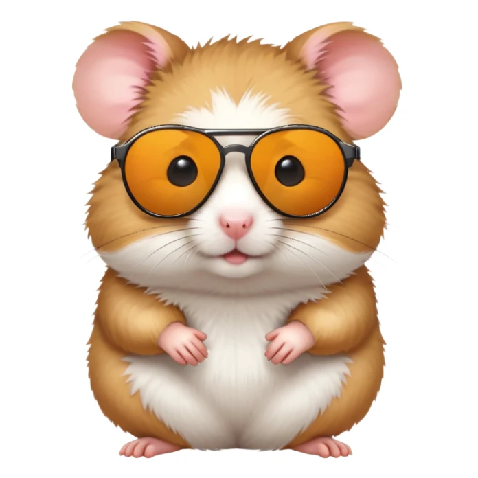 Hamster with sunglasses  sticker