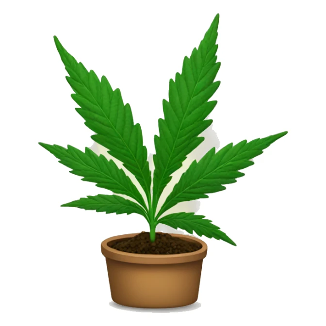 Una planta de cannabis sticker