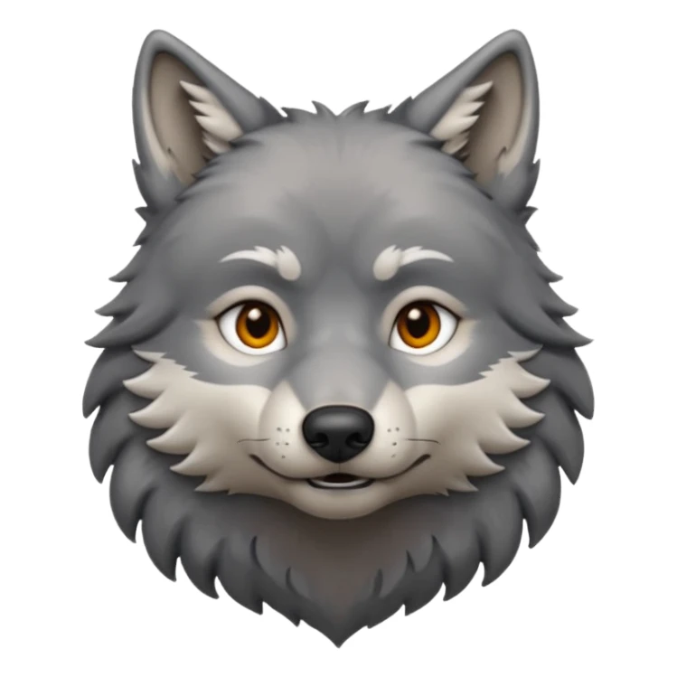 emoji of  wolf thinking sticker
