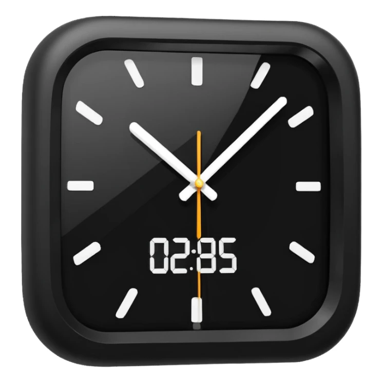 black day light clock sticker