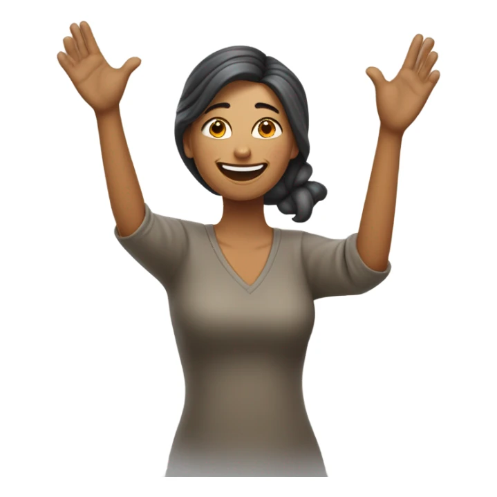 Dona saludando sticker