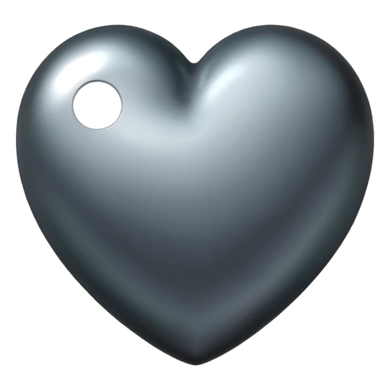 heart with black and silver pearls sticker