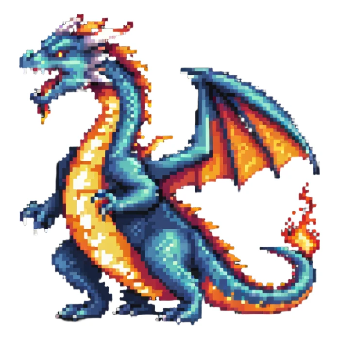 fire-breathing dragon sticker