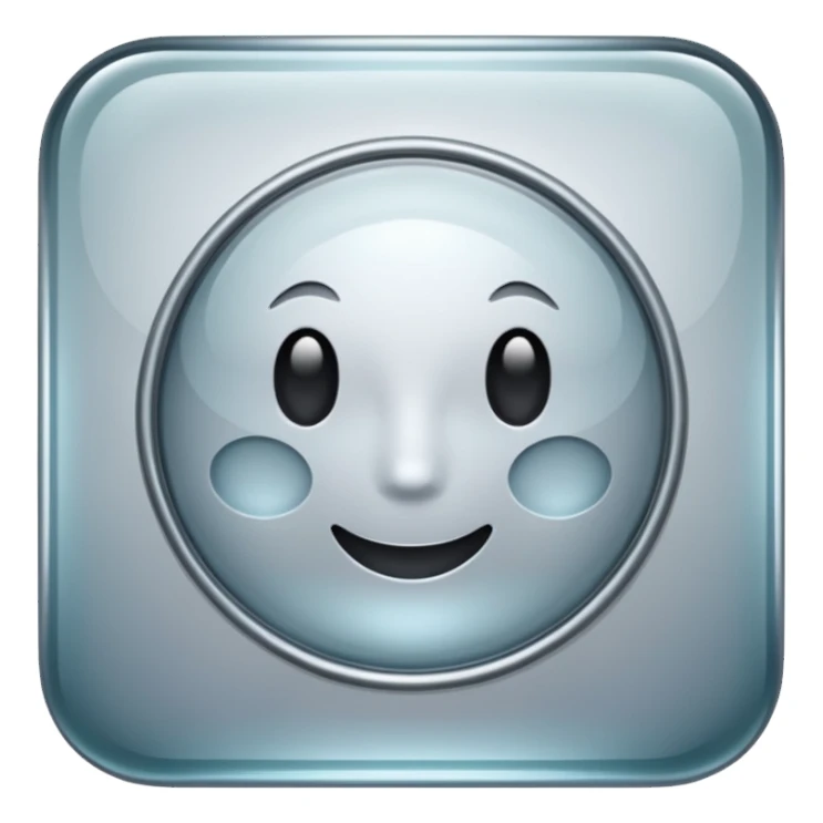 Silver Square glass sticker