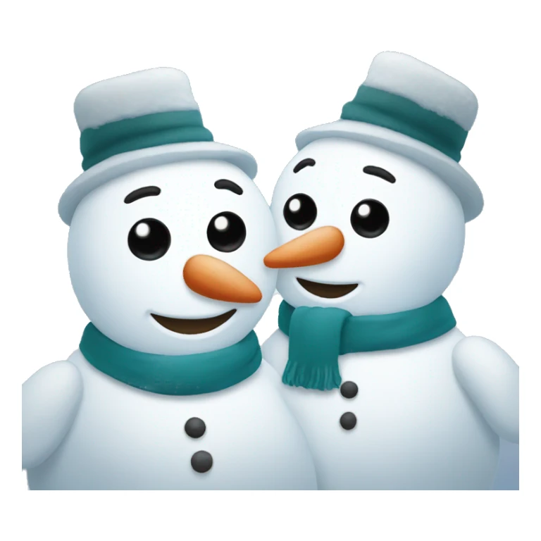 two snowmen  sticker