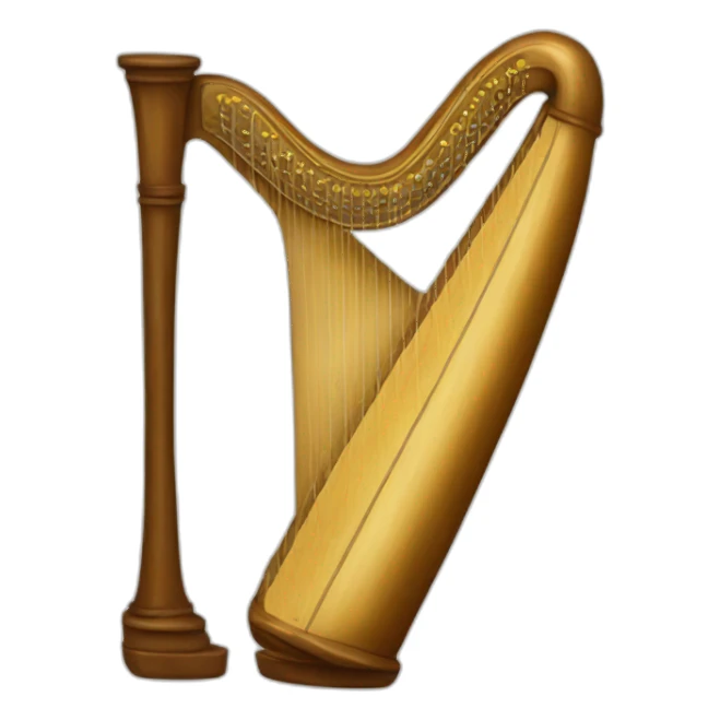 a wite harp sticker