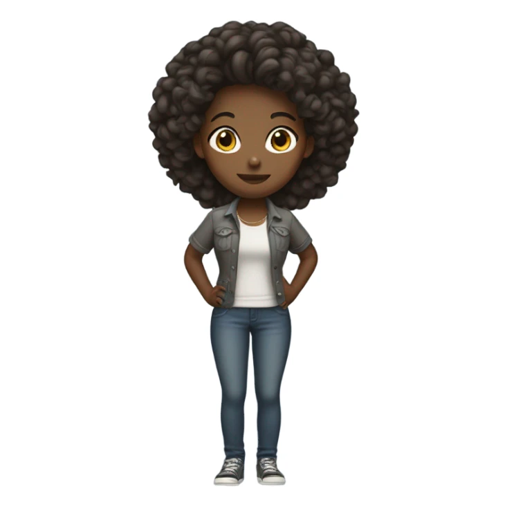 black girl getting up sticker