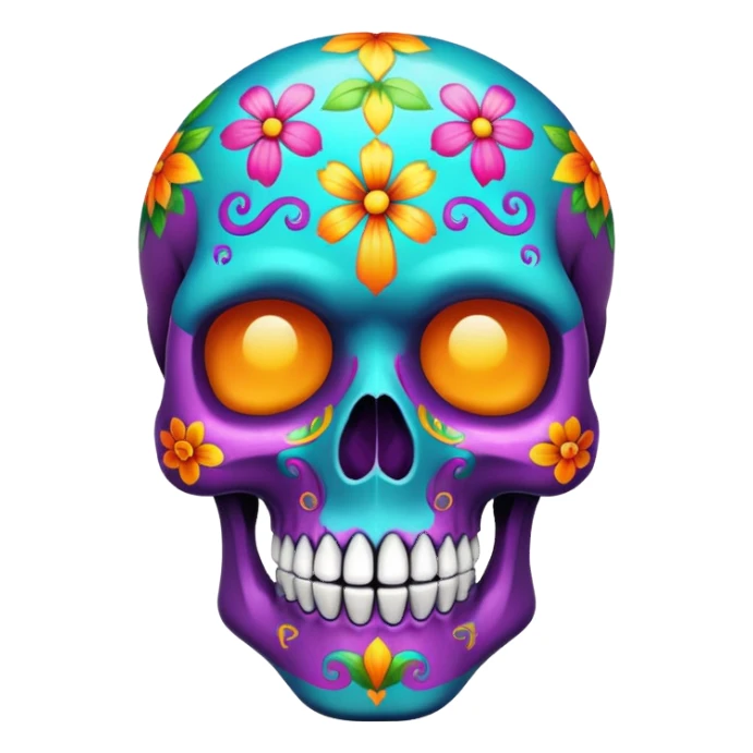 Tête de mort colorer sticker