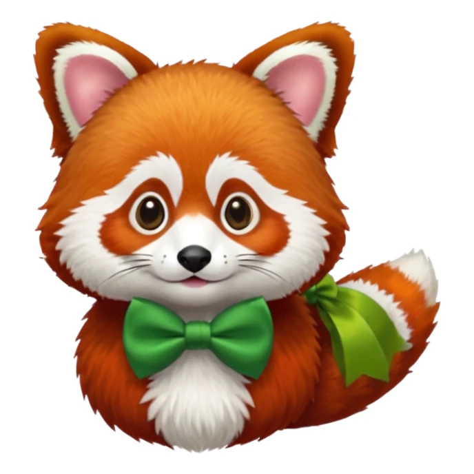 red-panda-with-green-bow-tie sticker