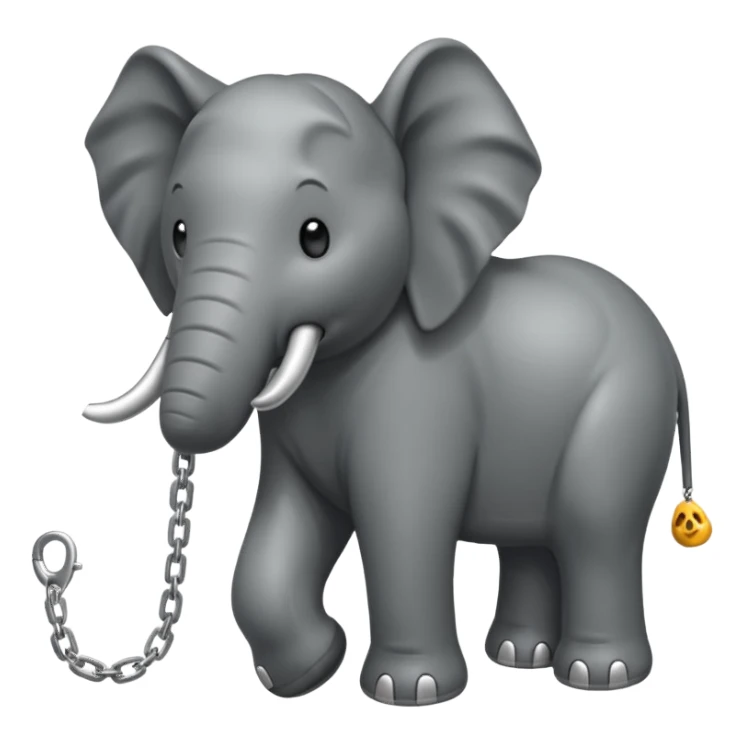 pata de elefante con  cadena, simulando esclavitud sticker