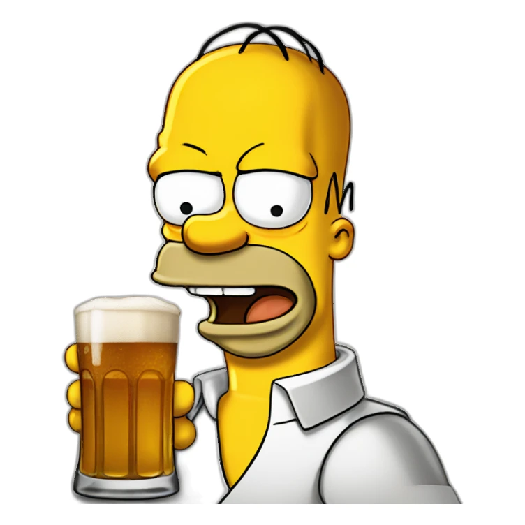 homer simpson-drink-beer sticker