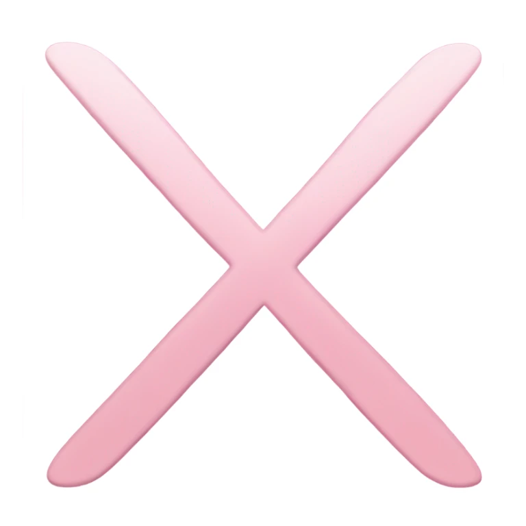minimalistic pink x icon sticker