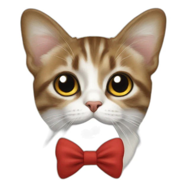 Chat avec un noeud papillon sticker