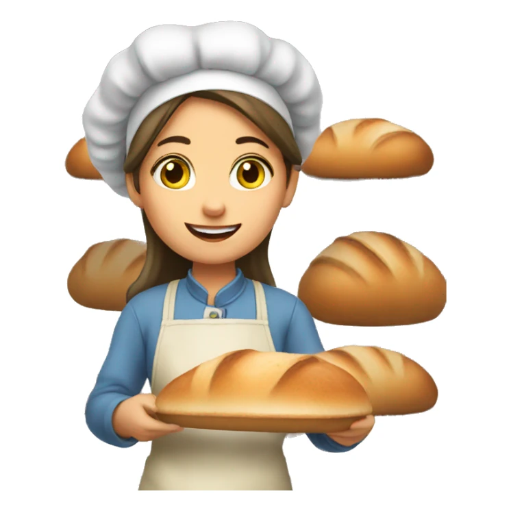 girl cooking bread sticker