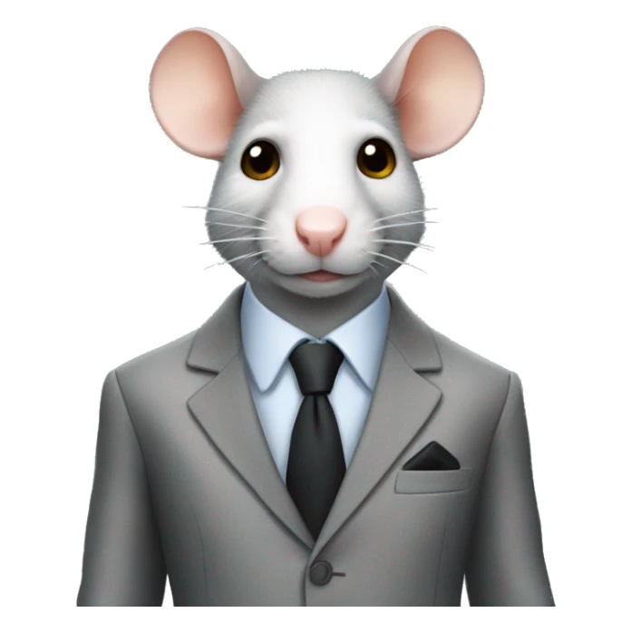 Rat human wearing suit sticker