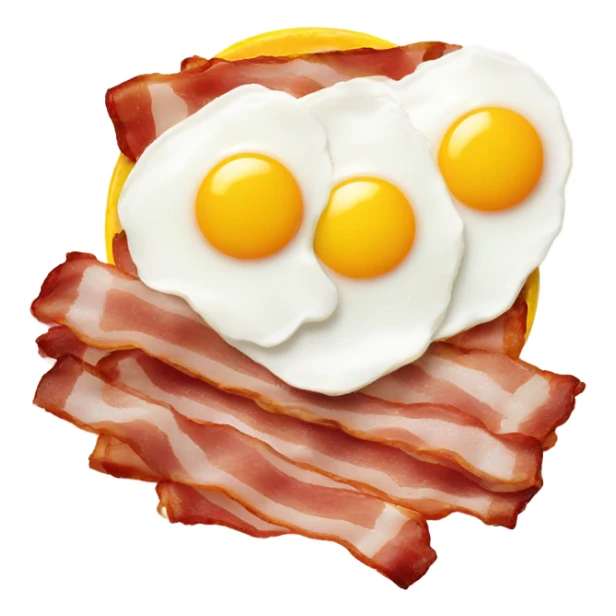 Eggs and bacon on a plate sticker