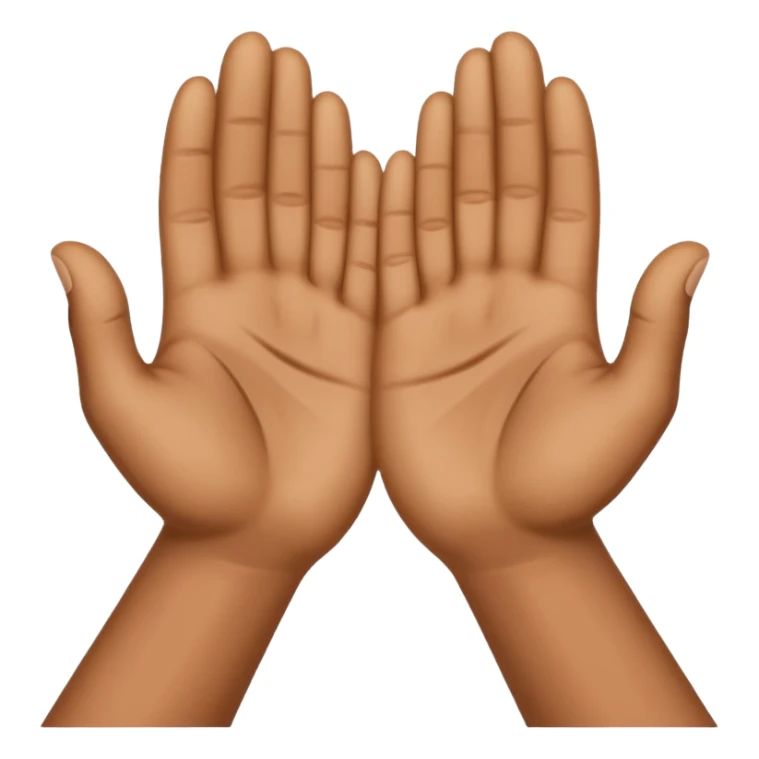 hands held up palms facing in sticker
