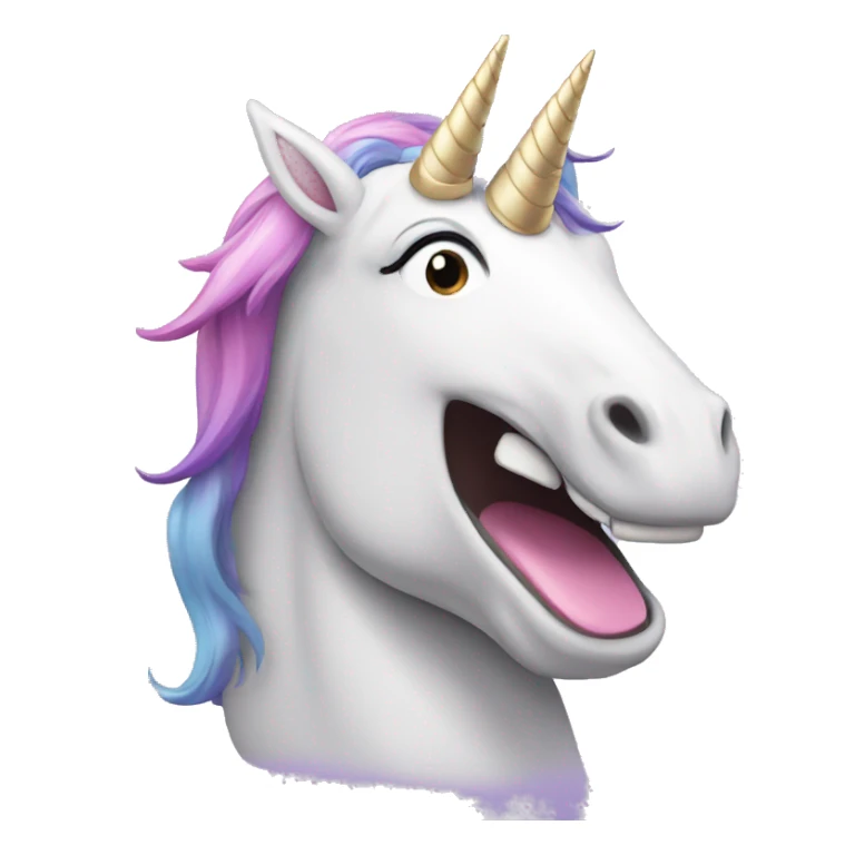 The unicorn is smiling sticker